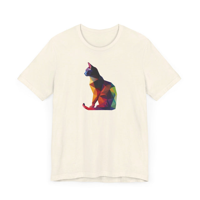 Geometric Rainbow Cat T-shirt, Pride Shirt, Cat Lover Top