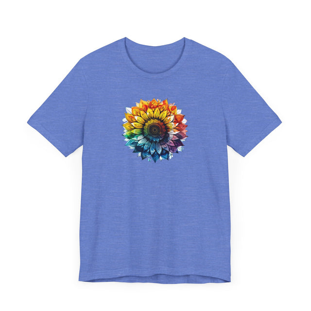 Rainbow Sunflower Alcohol Ink T-shirt, Pride Shirt