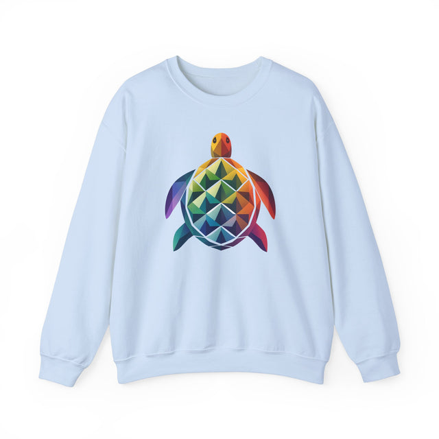 Geometric Rainbow Sea Turtle Sweatshirt, Turtle Lover Gift