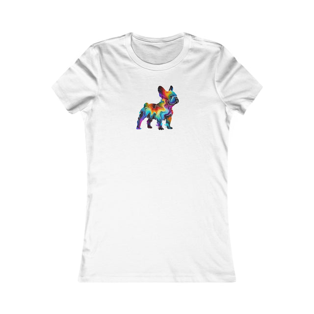 Rainbow French Bulldog T-shirt,Pride Shirt,Dog Lover Top,Rainbow Animals,LGBTQ+ Tee,Frenchie Owner,Women's Favorite Tee