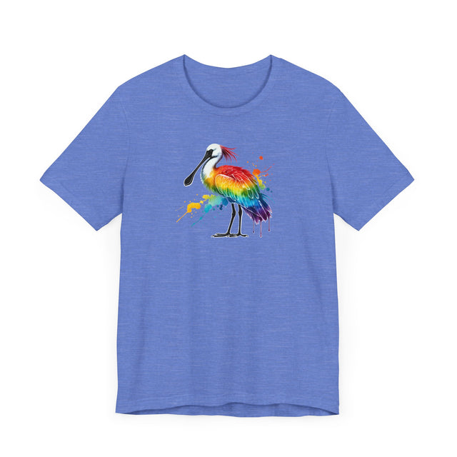 Rainbow Spoonbill Alcohol Ink T-shirt, Pride Shirt,Bird Lover T shirt, LGBTQ+, BGLT, Avian