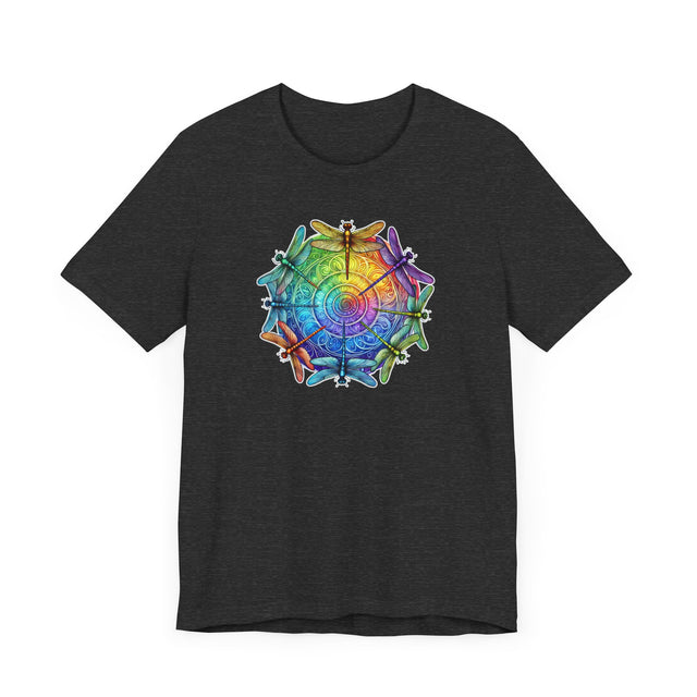 Rainbow Dragonfly Spiral Mandala,Dragonfly lover,Pride Shirt,Rainbow,Pride Parade T shirt,LGBTQ+ Ally Tee