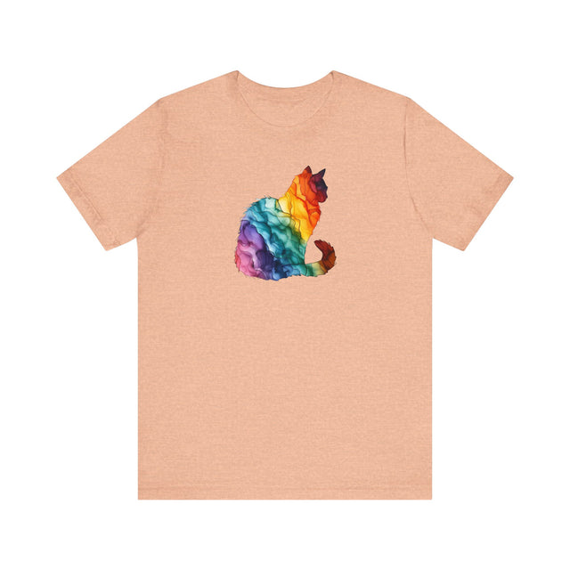Rainbow Cat T-shirt,Pride Shirt,Cat Lover Top,Rainbow Animals,LGBTQ+ Tee,Queer,Gay,Lesbian,Bisexual,Trans,BGLT,LBGT,Feline,Kitten,Kitty