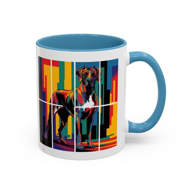 Great Danes Coffee Cup,4-Panel Pop Art Mug,Great Dane Lover,Great Dane Mom,Great Dane Dad,Dog Lover Gift,Great Dane Gift