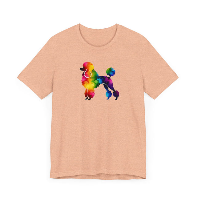 Rainbow Poodle T-shirt,Pride Shirt,Dog Lover Top,Rainbow Animals,LGBTQ+ Tee, Poodle owner, Poodle gift