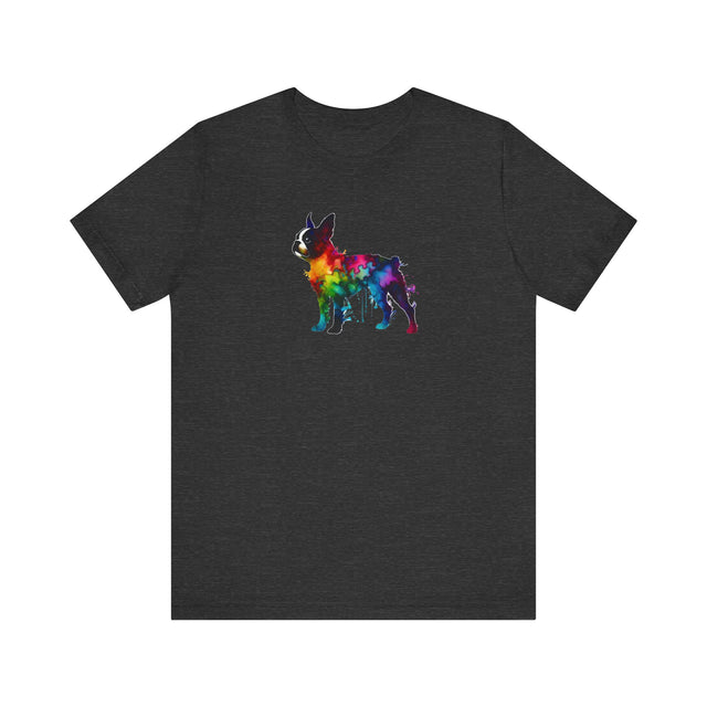 Rainbow Boston Terrier T-shirt,Pride Shirt,Dog Lover Top,Rainbow Animals,LGBTQ+ Tee, Boston Terrier Owner