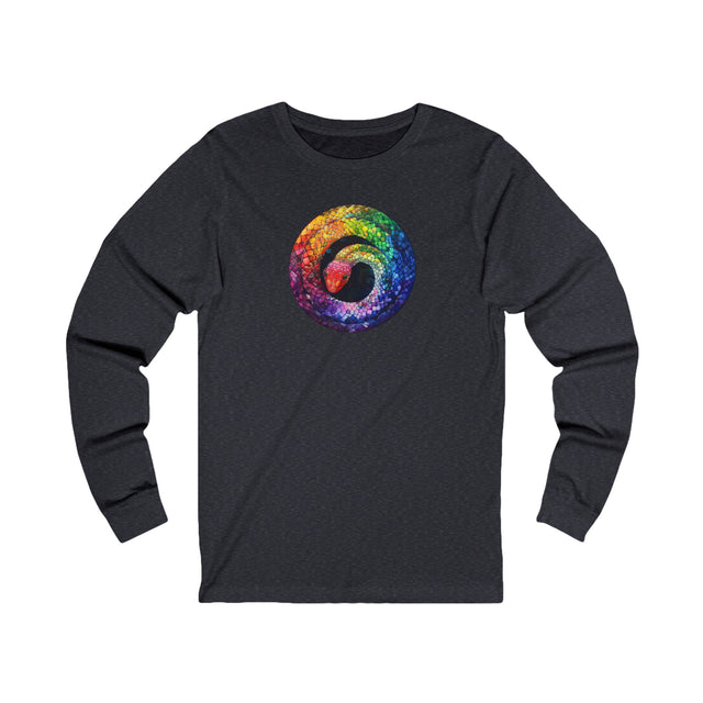 Rainbow Snake Long Sleeve T-shirt,Pride Shirt,Snake Lover Top,Rainbow Animals,LGBTQ+ Tee
