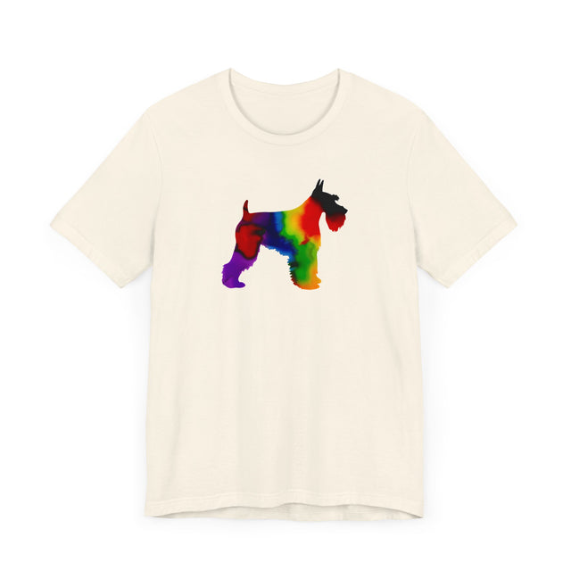 Rainbow Standard Schnauzer T-shirt,Pride Shirt,Dog Lover Top,Rainbow Animals,LGBTQ+ Tee, Schnauzer owner, Schnauzer gift