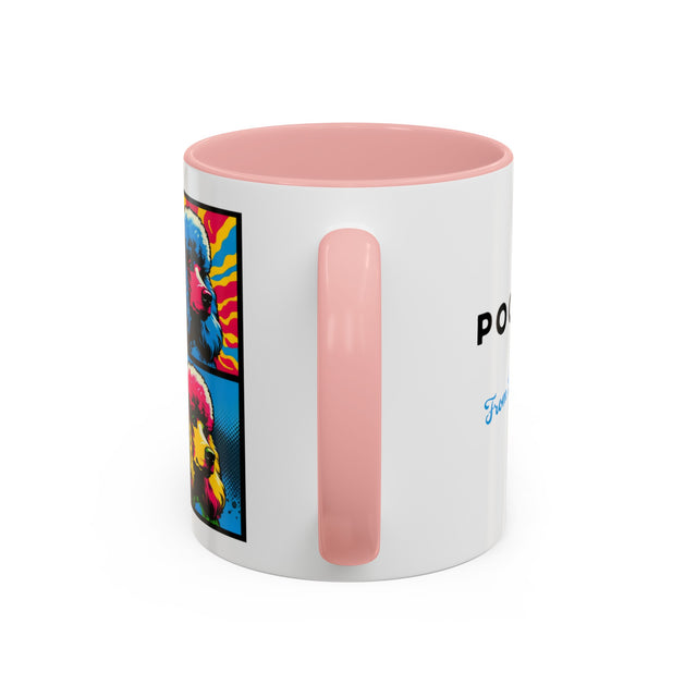 Poodle Coffee Cup,4-Panel Pop Art Mug,Poodle Lover,Poodle Mom,Poodle Dad,Dog Lover Gift,French Poodle Gift
