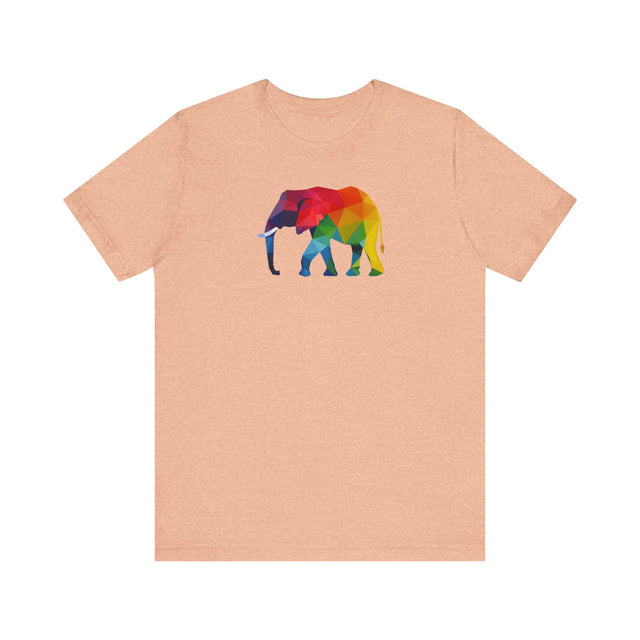 Geometric Rainbow Elephant T-shirt,Pride Shirt,Elephant Lover Top,Rainbow Animals,LGBTQ+ Tee,Queer,Gay,Lesbian,Bisexual,Trans,BGLT,LBGT