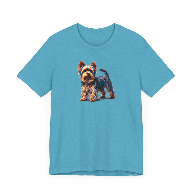 Yorkshire Terrier Rainbow Scribble T-shirt, Dog Lover Tee