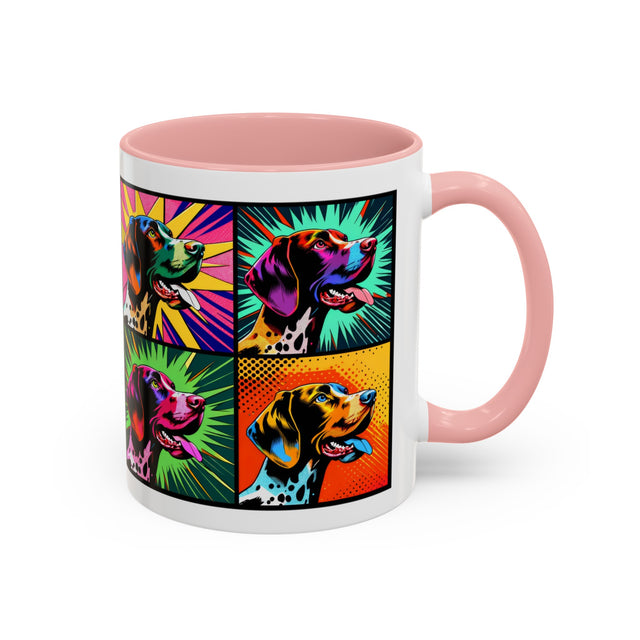 German Shorthaired Pointer Mug,4-Panel Pop Art Mug,German Shorthair Lover,GSP Mom,GSP Dad,Dog Lover Gift,Sporting Group Dog