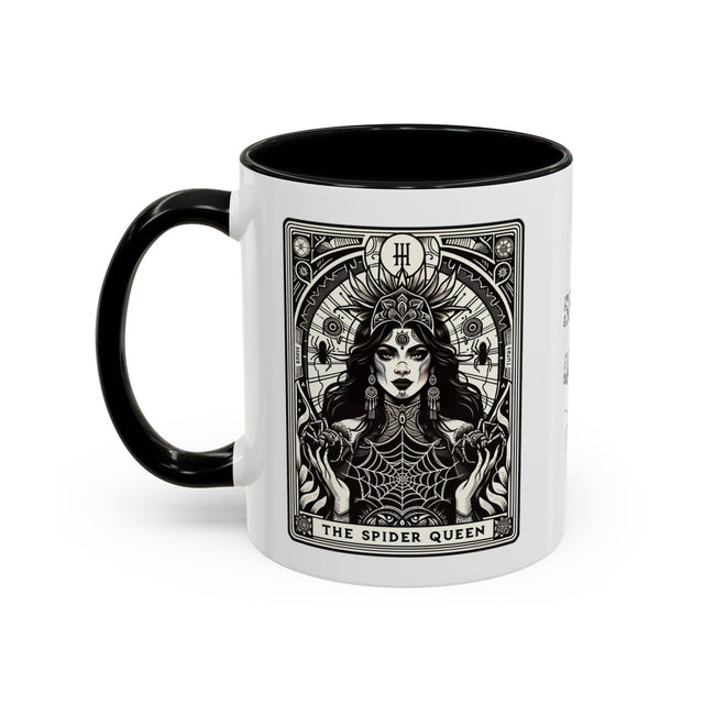 Spider Queen,Tarot card mug,Mother's Day Gift,Tarot Reader Gift,Witchy cup,Mystical Cards cup,Spider Lover Gift,Goth Mom gift, Goth mug