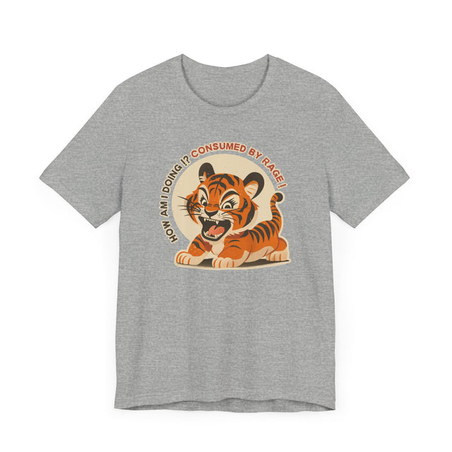 Consumed By Rage tee, Cute Tiger Tshirt, Cool Graphic Tee-shirt