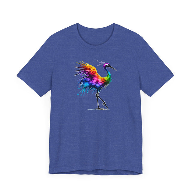 Rainbow Crane Alcohol Ink T-shirt, Bird Lover T shirt, LGBTQ+, BGLT,Pride Shirt