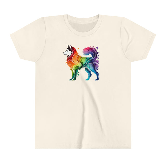 Rainbow Siberian Husky T-shirt,Pride Shirt,Dog Lover Top,Rainbow Animals,LGBTQ+ Tee,Husky Owner,Youth Size