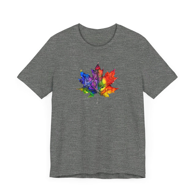 Rainbow Maple Leaf T-shirt, Pride Shirt, Canadian Pride Tee