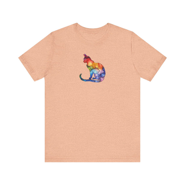 Rainbow Cat T-shirt,Pride Shirt,Pride Parade Top,Rainbow Animals,LGBTQ+ Tee,Nonbinary,Gay,Lesbian,Bisexual,Trans,BGLT,LBGT,Feline,Kitten,Kitty