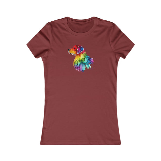 Rainbow Labrador Retriever Head T-shirt,Pride Shirt,Dog Lover Top,Rainbow Animals,LGBTQ+ Tee, Lab Owner,Women's Favorite Tee