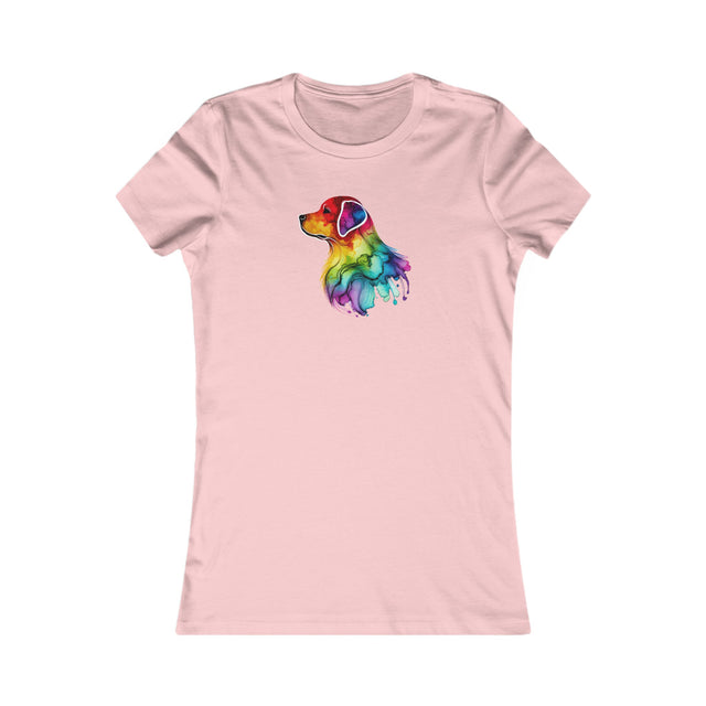Rainbow Labrador Retriever Head T-shirt,Pride Shirt,Dog Lover Top,Rainbow Animals,LGBTQ+ Tee, Lab Owner,Women's Favorite Tee