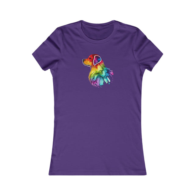 Rainbow Labrador Retriever Head T-shirt,Pride Shirt,Dog Lover Top,Rainbow Animals,LGBTQ+ Tee, Lab Owner,Women's Favorite Tee