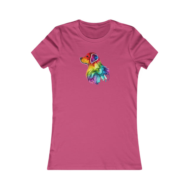 Rainbow Labrador Retriever Head T-shirt,Pride Shirt,Dog Lover Top,Rainbow Animals,LGBTQ+ Tee, Lab Owner,Women's Favorite Tee