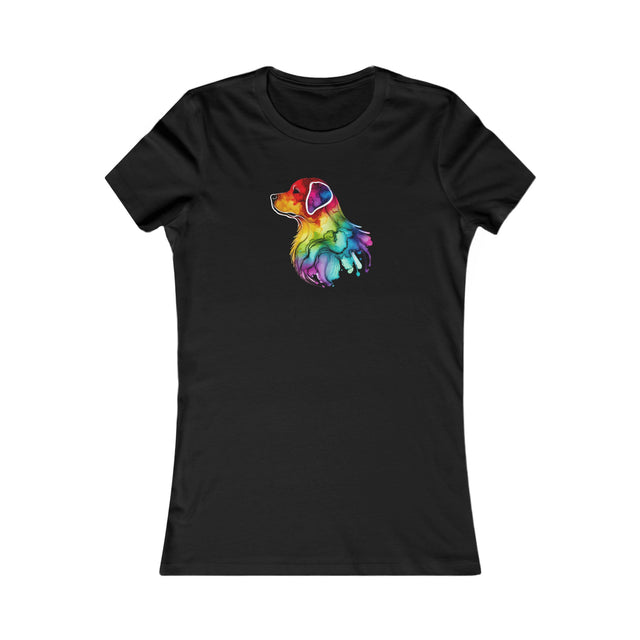 Rainbow Labrador Retriever Head T-shirt,Pride Shirt,Dog Lover Top,Rainbow Animals,LGBTQ+ Tee, Lab Owner,Women's Favorite Tee