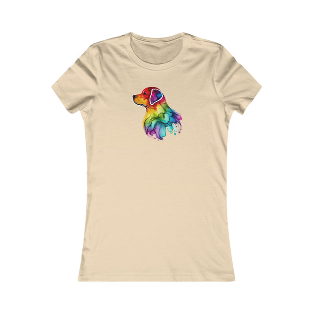Rainbow Labrador Retriever Head T-shirt,Pride Shirt,Dog Lover Top,Rainbow Animals,LGBTQ+ Tee, Lab Owner,Women's Favorite Tee