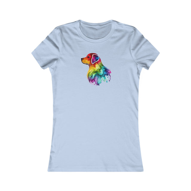 Rainbow Labrador Retriever Head T-shirt,Pride Shirt,Dog Lover Top,Rainbow Animals,LGBTQ+ Tee, Lab Owner,Women's Favorite Tee