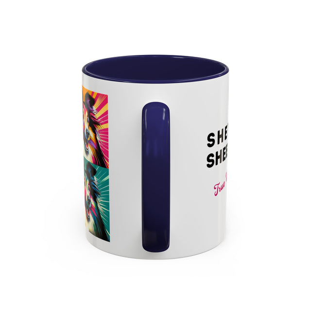 Shetland Sheepdogs Coffee Cup,4-Panel Pop Art Mug,Toy Collie Lover,Sheltie Mom,Sheltie Dad,Dog Lover Gift,Shetland Sheepdog Gift