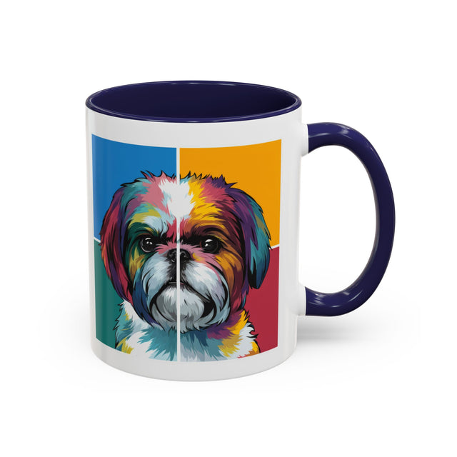 Shih Tzu Coffee Cup,4-Panel Pop Art Mug,Shih Tzu Lover,Shih Tzu Mom,Shih Tzu Dad,Dog Lover Gift,Shih Tzu Gift