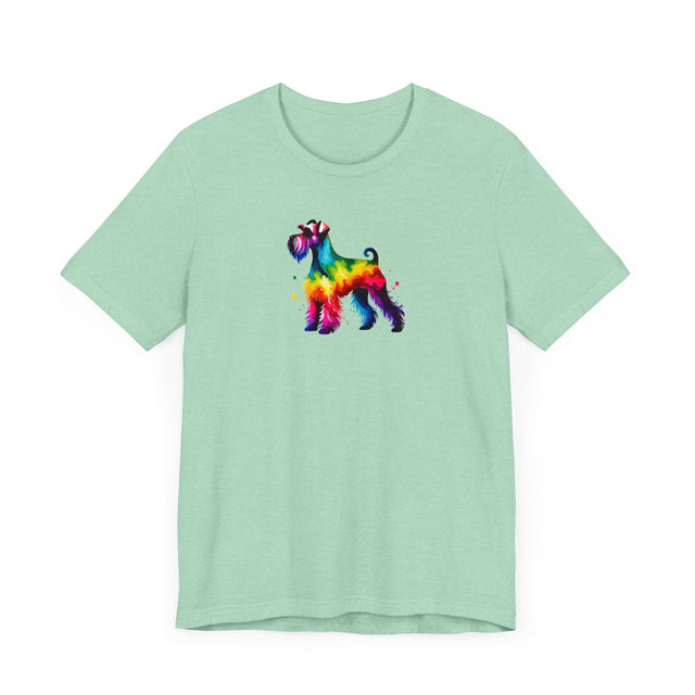 Rainbow Schnauzer T-shirt,Pride Shirt,Dog Lover Top,Rainbow Animals,LGBTQ+ Tee, Schnauzer owner, Schnauzer gift