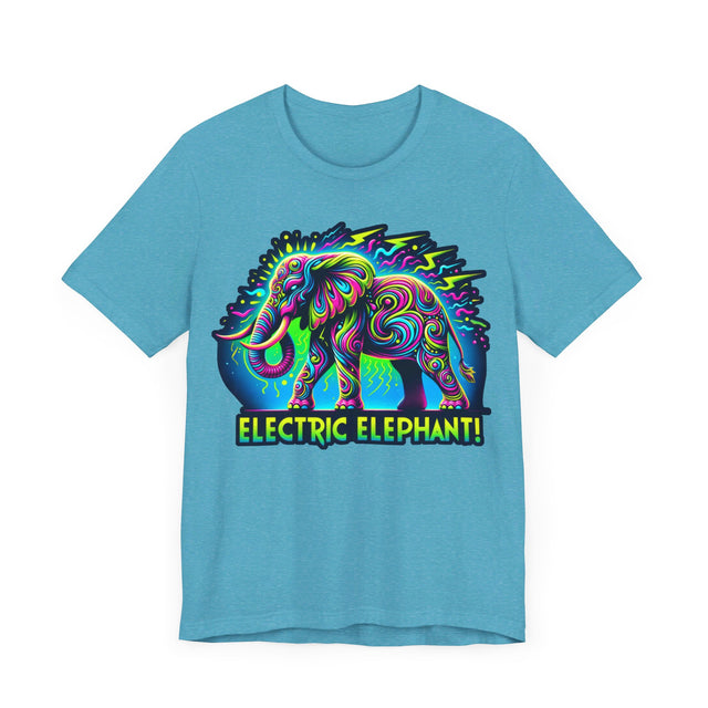 Electric Elephant T-shirt, Pachyderm Lover Tee