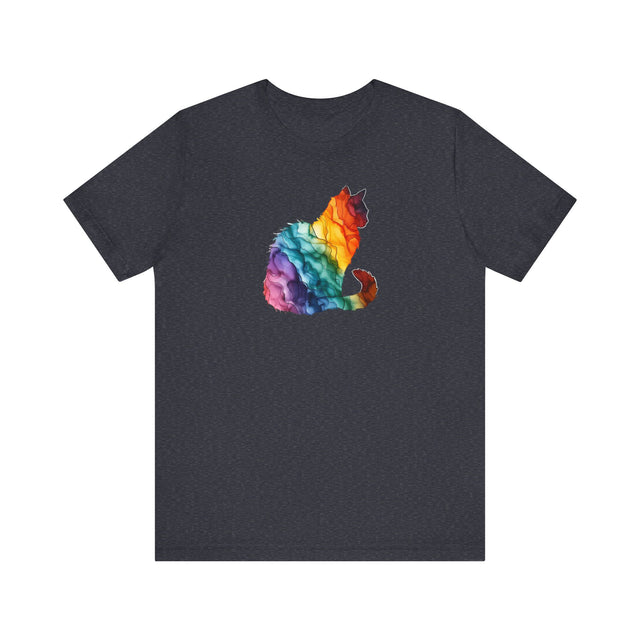 Rainbow Cat T-shirt,Pride Shirt,Cat Lover Top,Rainbow Animals,LGBTQ+ Tee,Queer,Gay,Lesbian,Bisexual,Trans,BGLT,LBGT,Feline,Kitten,Kitty