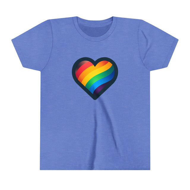 Philadelphia Pride Rainbow Heart T-shirt, Youth Size