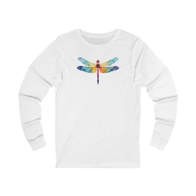 Rainbow Dragonfly long sleeve,Dragonfly lover,Insect fan,Pride Shirt,LGBTQ,Queer,Rainbow Animals,Unisex Jersey Long Sleeve Tee