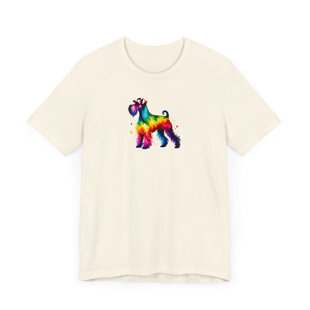 Rainbow Schnauzer T-shirt,Pride Shirt,Dog Lover Top,Rainbow Animals,LGBTQ+ Tee, Schnauzer owner, Schnauzer gift