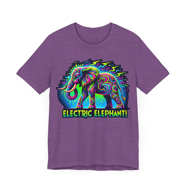 Electric Elephant T-shirt, Pachyderm Lover Tee
