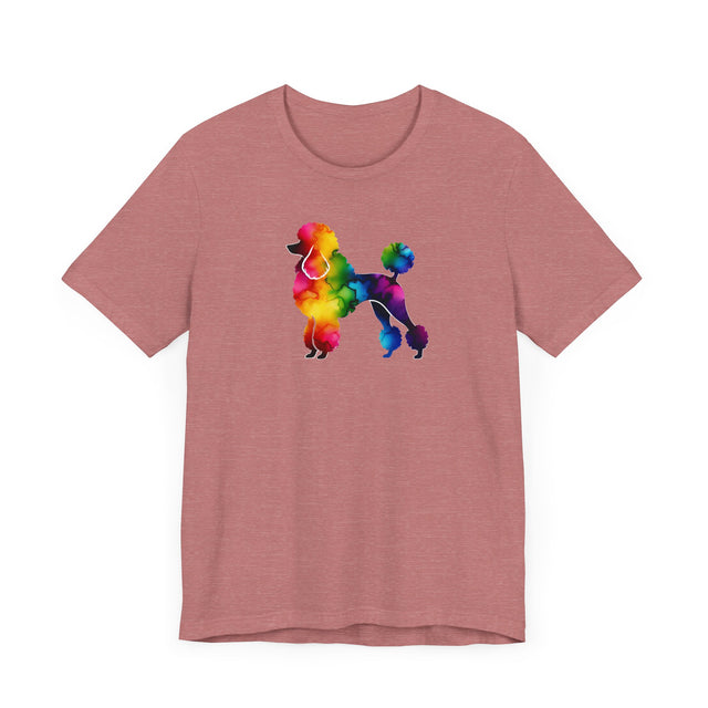 Rainbow Poodle T-shirt,Pride Shirt,Dog Lover Top,Rainbow Animals,LGBTQ+ Tee, Poodle owner, Poodle gift