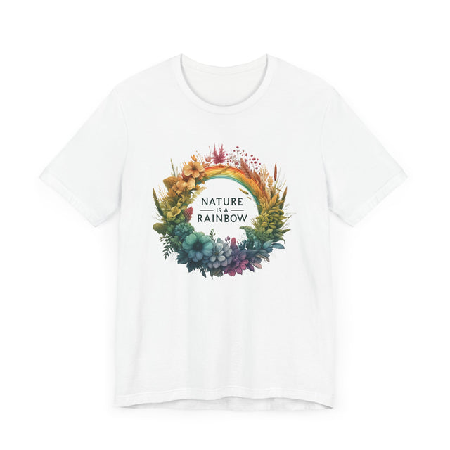Nature Is A Rainbow Wreath T-shirt, Nature Lover Shirt