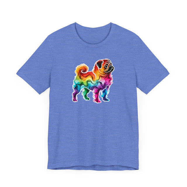 Rainbow Pug T-shirt,Pride Shirt,Dog Lover Top,Rainbow Animals,LGBTQ+ Tee, Pug owner, Pug gift