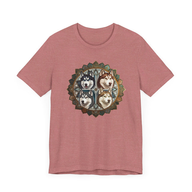 Siberian Husky Head Mandala T-shirt, Dog Lover Top, Husky owner, Sibe gift