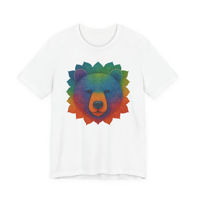 Bear Rainbow Mandala T-shirt, Pride Shirt, Artsy Tee, LGBTQIA, Bear, Queer, Mama Bear, Papa Bear