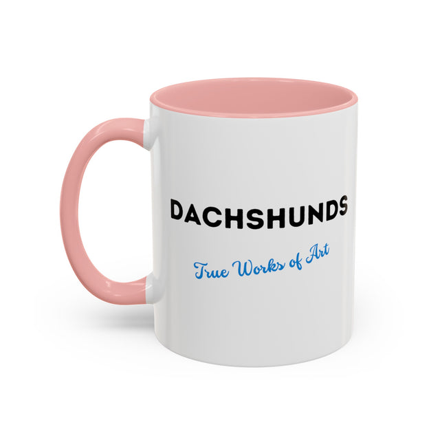 Dachshund Coffee Cup,4-Panel Pop Art Mug,Dachshund Lover,Doxie Mom or Dad,Dog Lover Gift,Wiener Dog,Sausage Dog,Low Rider dog
