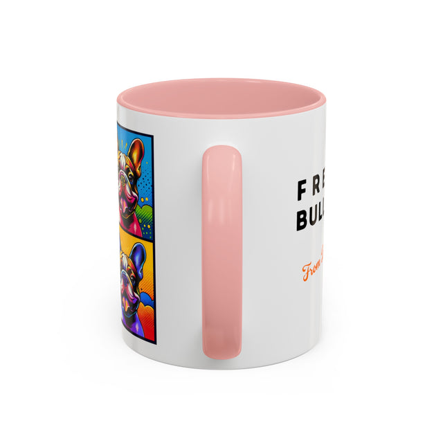 French Bulldog Coffee Mug,4-Panel Pop Art Mug,French Bulldog Lover,Frenchie Mom,Frenchie Dad,Dog Lover Gift,Frenchie Gift