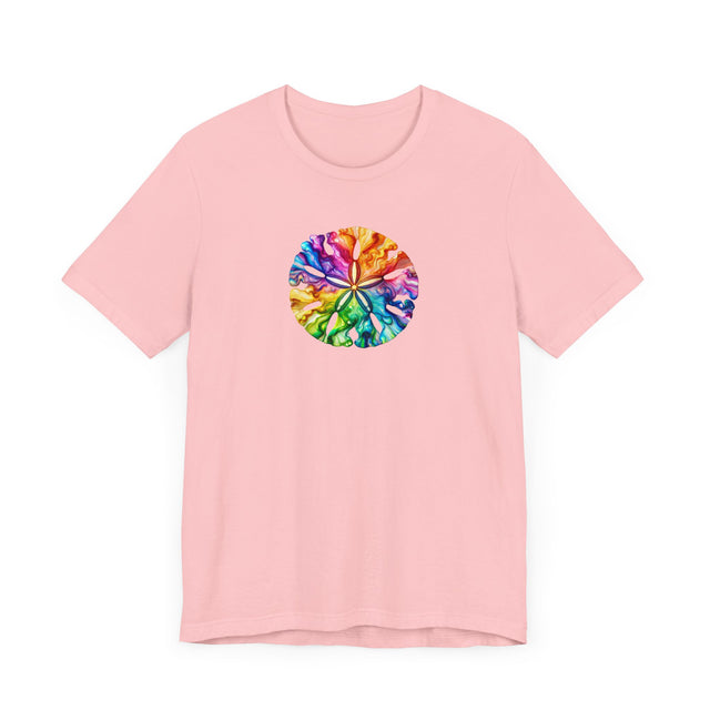 Rainbow Sand Dollar Alcohol Ink,Sea life lover,Ocean Life,Nautical,Pride Shirt,LGBTQ+ Tee