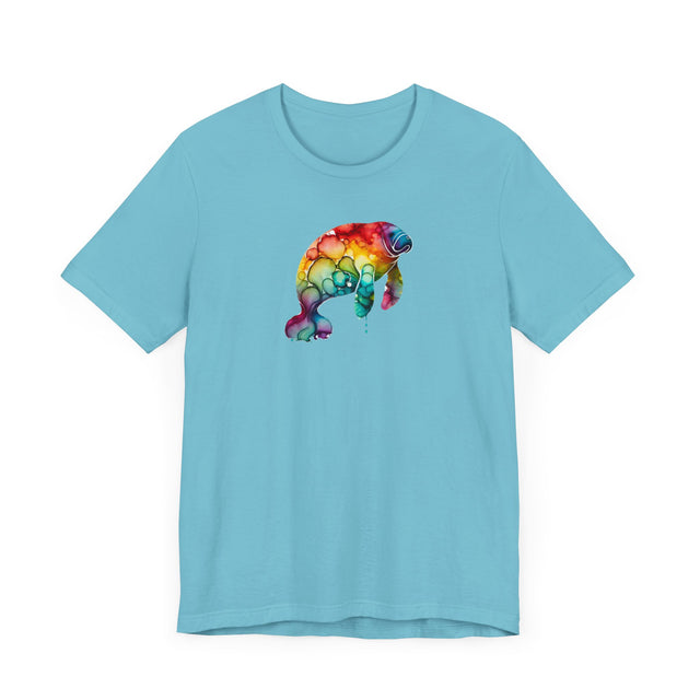 Rainbow Manatee Alcohol Ink,Sea life lover,Ocean Life,Nautical,Pride Shirt,LGBTQ+ Tee