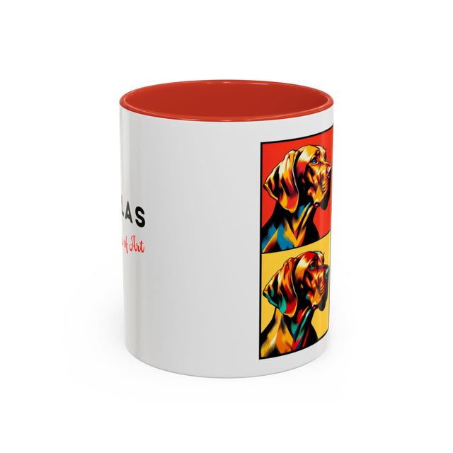 Vizsla Coffee Cup,4-Panel Pop Art Mug,Vizsla Lover,Vizsla Mom,Vizsla Dad,Dog Lover Gift,Vizsla Gift