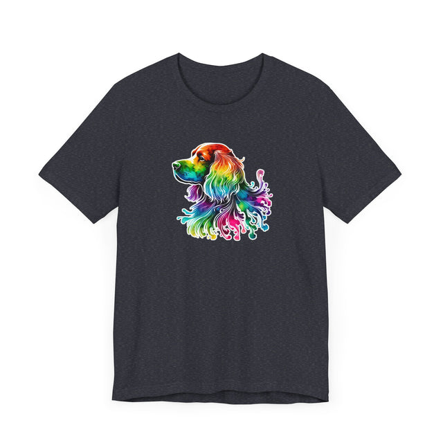 Rainbow English Springer Spaniel Head T-shirt,Pride Shirt,Dog Lover Top,Rainbow Animals,LGBTQ+ Tee, English Springer Spaniel owner, Springer gift