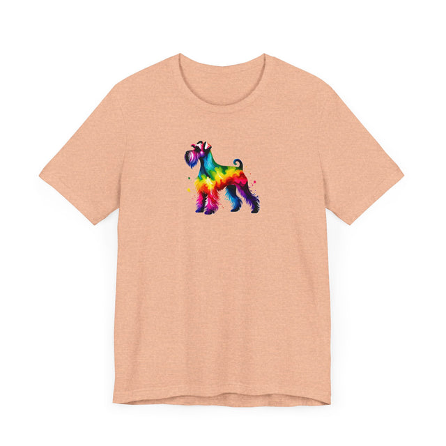 Rainbow Schnauzer T-shirt,Pride Shirt,Dog Lover Top,Rainbow Animals,LGBTQ+ Tee, Schnauzer owner, Schnauzer gift